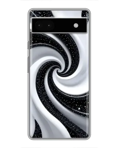 Чехол для Google Pixel 6a с картинкой «Черно-белая спираль»