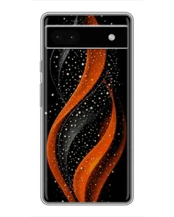 Чехол для Google Pixel 6a с картинкой «Огненная звездная волна»