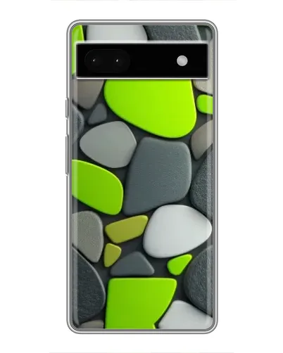 Чехол для Google Pixel 6a с картинкой «Яркая неоновая галька»