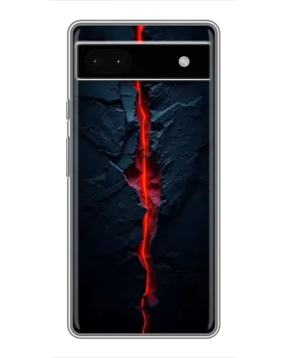 Чехол для Google Pixel 6a с картинкой «Kрасная лавовая трещина»