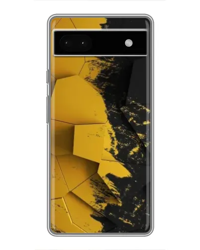 Чехол для Google Pixel 6a с картинкой «Золотые осколки геометрии»
