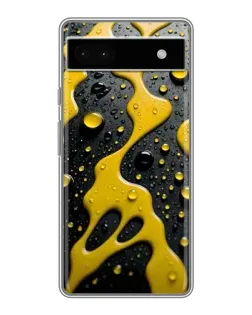 Чехол для Google Pixel 6a с картинкой «Жидкое желтое золото»