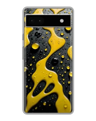 Чехол для Google Pixel 6a с картинкой «Жидкое желтое золото»