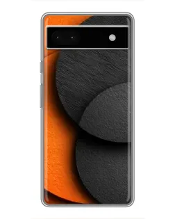 Чехол для Google Pixel 6a с картинкой «Геометрия оранжевых кругов»