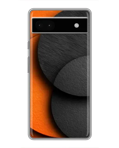 Чехол для Google Pixel 6a с картинкой «Геометрия оранжевых кругов»