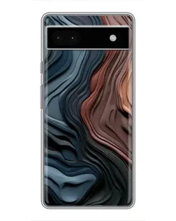 Чехол для Google Pixel 6a с картинкой «Цветные волны каньона»