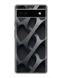 Чехол для Google Pixel 6a с картинкой «Объемное серое плетение»