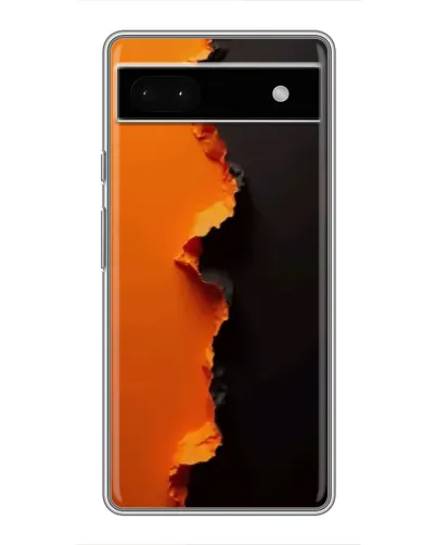 Чехол для Google Pixel 6a с картинкой «Оранжевый разлом»