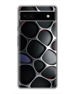 Чехол для Google Pixel 6a с картинкой «Объемная темная решетка»