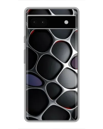 Чехол для Google Pixel 6a с картинкой «Объемная темная решетка»