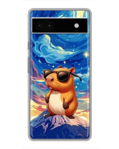 Чехол для Google Pixel 6a с картинкой «Капибара Ван Гога»