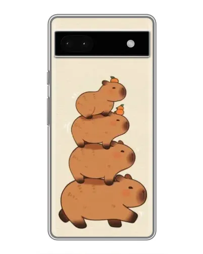Чехол для Google Pixel 6a с картинкой «Башня из капибар»