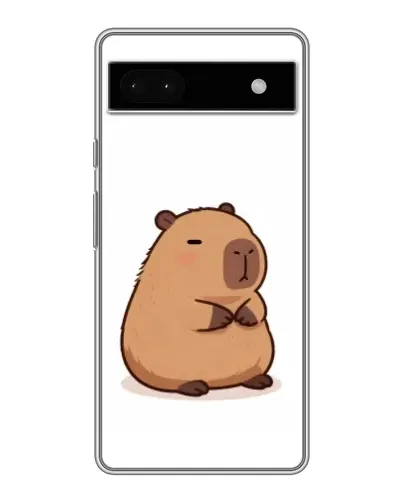 Чехол для Google Pixel 6a с картинкой «Толстенькая капибара»
