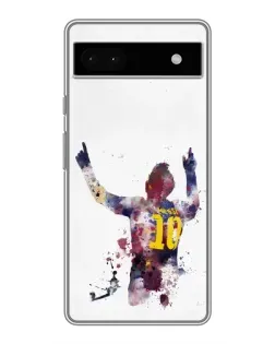 Чехол для Google Pixel 6a с картинкой «Акварельный Месси Барселона»