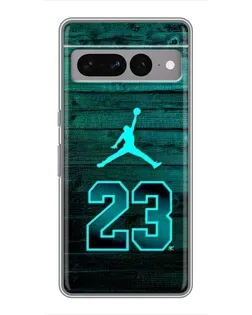 Чехол для Google Pixel 7 Pro с картинкой «Jordan Cyan 23»