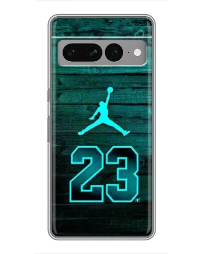 Чехол для Google Pixel 7 Pro с картинкой «Jordan Cyan 23»