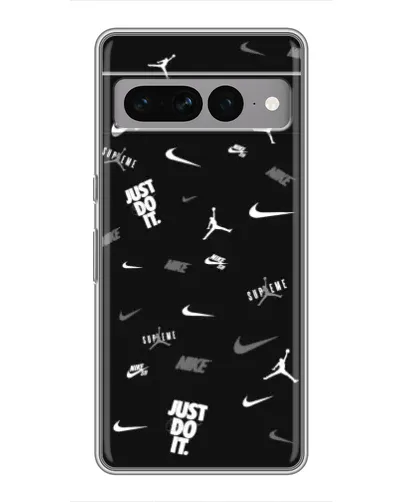 Чехол для Google Pixel 7 Pro с картинкой «Nike Black Pattern»