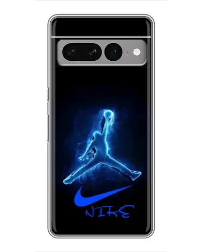 Чехол для Google Pixel 7 Pro с картинкой «Jordan Neon Blue»