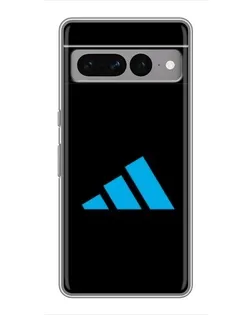 Чехол для Google Pixel 7 Pro с картинкой «Adidas Cyan Logo»