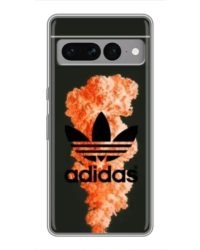 Чехол для Google Pixel 7 Pro с картинкой «Оранжевый дым Adidas»