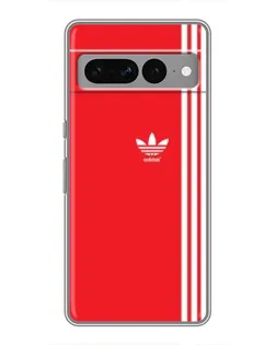 Чехол для Google Pixel 7 Pro с картинкой «Красный минимализм Adidas»