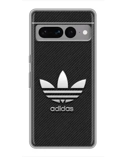 Чехол для Google Pixel 7 Pro с картинкой «Adidas Карбоновая текстура»