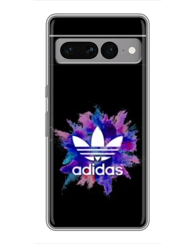 Чехол для Google Pixel 7 Pro с картинкой «Взрыв красок Adidas»