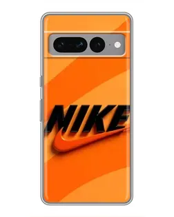 Чехол для Google Pixel 7 Pro с картинкой «Оранжевый драйв Nike»