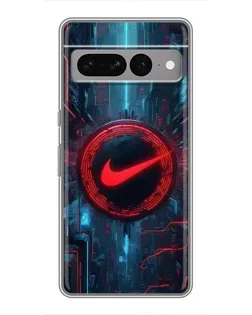 Чехол для Google Pixel 7 Pro с картинкой «Техногенный стиль Nike»