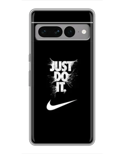 Чехол для Google Pixel 7 Pro с картинкой «Текстовый принт Nike»