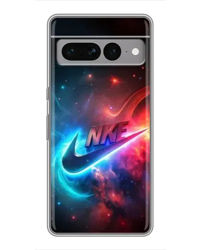 Чехол для Google Pixel 7 Pro с картинкой «Огненный логотип Nike»