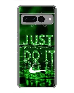 Чехол для Google Pixel 7 Pro с картинкой «Зеленый неоновый Nike»