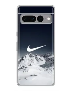 Чехол для Google Pixel 7 Pro с картинкой «Nike — зимние горы»