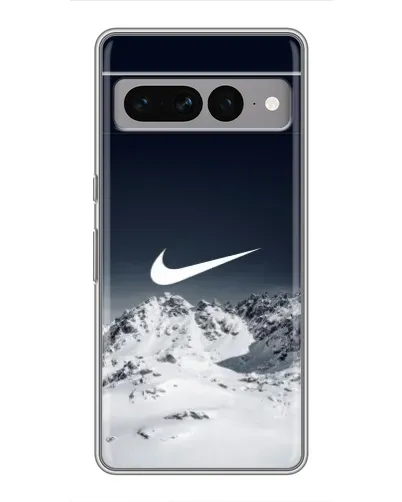 Чехол для Google Pixel 7 Pro с картинкой «Nike — зимние горы»