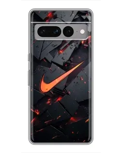 Чехол для Google Pixel 7 Pro с картинкой «Nike — эффект разломов»