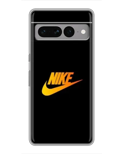Чехол для Google Pixel 7 Pro с картинкой «Золотой логотип Nike»