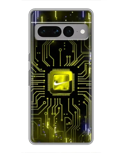 Чехол для Google Pixel 7 Pro с картинкой «Nike — золотая искра»
