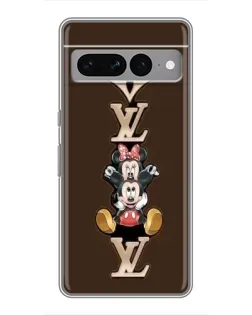 Чехол для Google Pixel 7 Pro с картинкой «LV и Микки Маус»