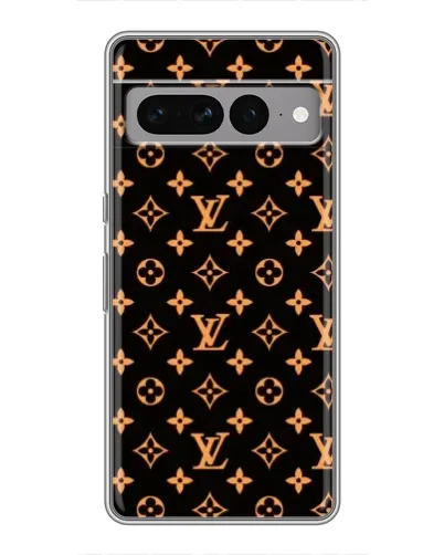 Чехол для Google Pixel 7 Pro с картинкой «Золотая монограмма LV»