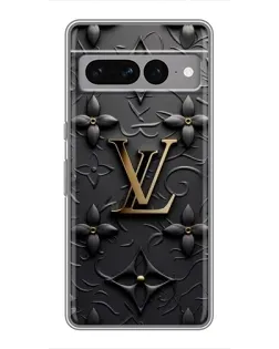 Чехол для Google Pixel 7 Pro с картинкой «Кожаная текстура LV»