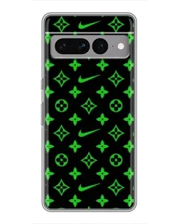 Чехол для Google Pixel 7 Pro с картинкой «Неоновый принт LV»