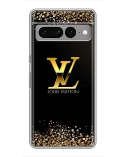Чехол для Google Pixel 7 Pro с картинкой «LV — золотые искры»