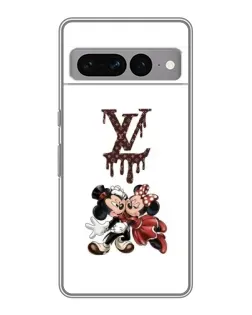 Чехол для Google Pixel 7 Pro с картинкой «LV и Микки Маус»