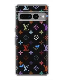 Чехол для Google Pixel 7 Pro с картинкой «Цветная монограмма LV»