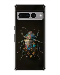 Чехол для Google Pixel 7 Pro с картинкой «LV — мраморный принт»