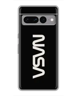 Чехол для Google Pixel 7 Pro с картинкой «NASA — вертикальный логотип»