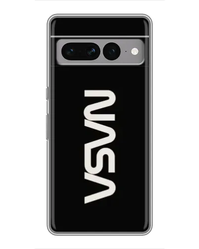 Чехол для Google Pixel 7 Pro с картинкой «NASA — вертикальный логотип»