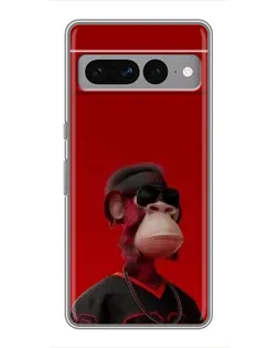Чехол для Google Pixel 7 Pro с картинкой «Bored Ape в красном»