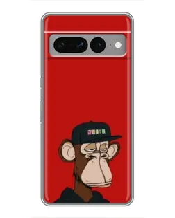 Чехол для Google Pixel 7 Pro с картинкой «Bored Ape — красный фон»