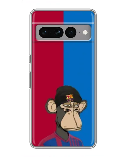 Чехол для Google Pixel 7 Pro с картинкой «Bored Ape — фанат Барсы»